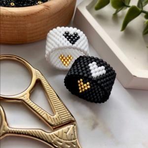 Парные кольца из бисера
