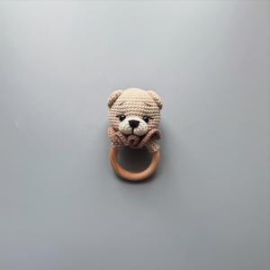 вязаная погремушка «мишка»