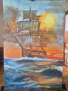 Картина корабль